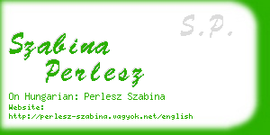 szabina perlesz business card